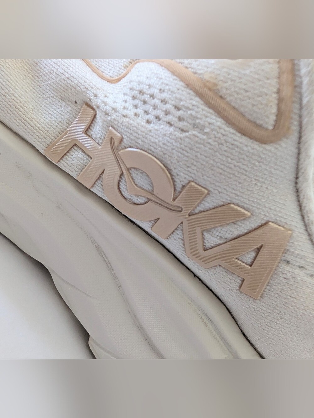 Hoka Clifton 9 Women's Running Shoes Size 9D Vanilla / Birch Great Condition - Picture 7 of 12